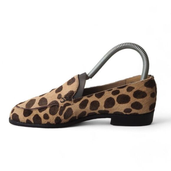 Stuart Weitzman Mocaroon Cognac Ocelot Slip-on Loafers Women's 5.5M - Picture 6 of 12